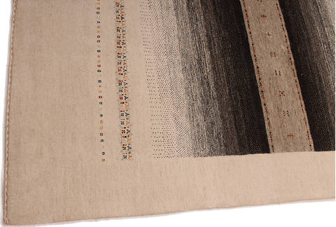 Gabbeh Beige Hand Knotted 90 X 1110 Area Rug 254-112374 Image 4