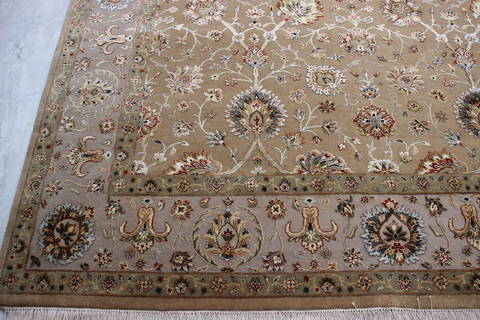 Jaipur Yellow Hand Knotted 80 X 102 Area Rug 905-112376 Image 1