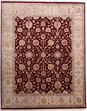 Jaipur Red Hand Knotted 8'1" X 10'2"  Area Rug 905-112377