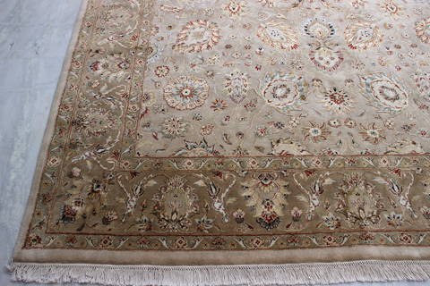 Jaipur Beige Hand Knotted 80 X 103 Area Rug 905-112381 Image 1