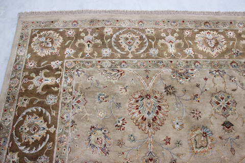 Jaipur Brown Hand Knotted 81 X 101 Area Rug 905-112382 Image 4