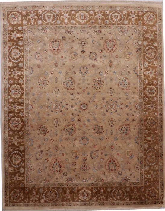 Jaipur Brown Hand Knotted 81 X 101 Area Rug 905-112382 Image 0