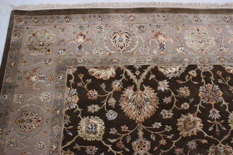 Jaipur Brown Hand Knotted 80 X 102 Area Rug 905-112383 Image 4