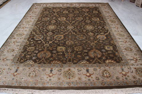 Jaipur Brown Hand Knotted 80 X 102 Area Rug 905-112383 Image 6