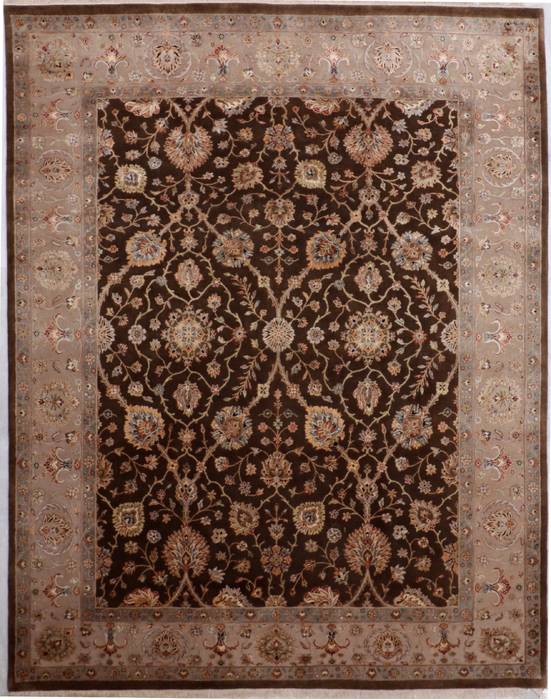 Jaipur Brown Hand Knotted 80 X 102 Area Rug 905-112383 Image 0