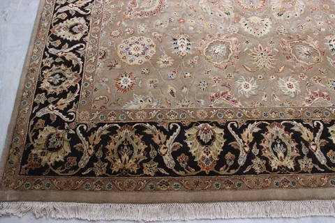 Jaipur Brown Hand Knotted 81 X 102 Area Rug 905-112384 Image 1