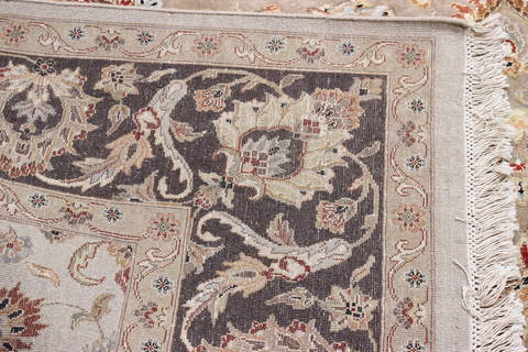 Jaipur Brown Hand Knotted 81 X 102 Area Rug 905-112384 Image 7