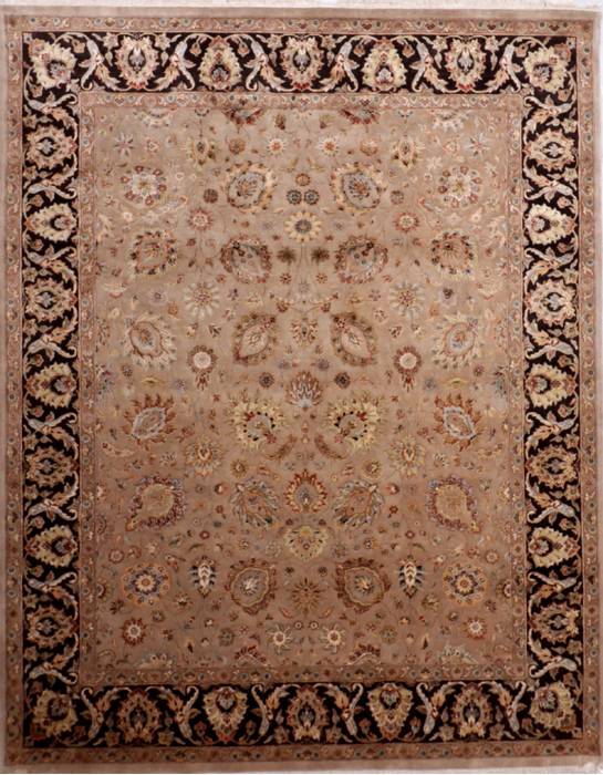 Jaipur Brown Hand Knotted 81 X 102 Area Rug 905-112384 Image 0