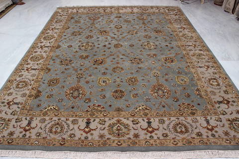 Jaipur Blue Hand Knotted 80 X 103 Area Rug 905-112385 Image 6
