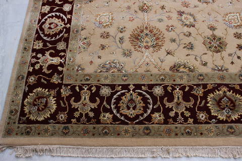 Jaipur Beige Hand Knotted 80 X 102 Area Rug 905-112387 Image 1