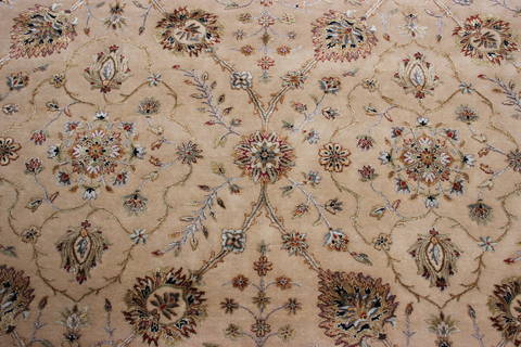 Jaipur Beige Hand Knotted 80 X 102 Area Rug 905-112387 Image 3