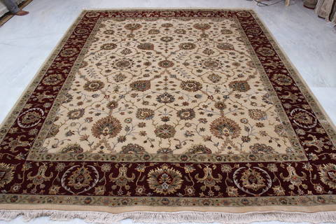 Jaipur Beige Hand Knotted 80 X 102 Area Rug 905-112387 Image 6