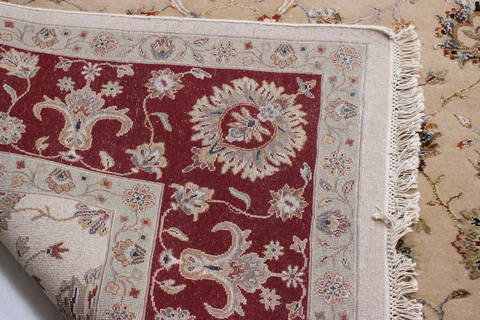 Jaipur Beige Hand Knotted 80 X 102 Area Rug 905-112387 Image 7