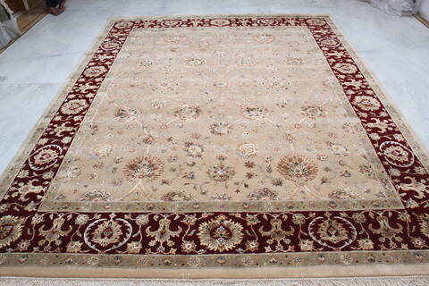 Jaipur Beige Hand Knotted 80 X 102 Area Rug 905-112387 Image 8