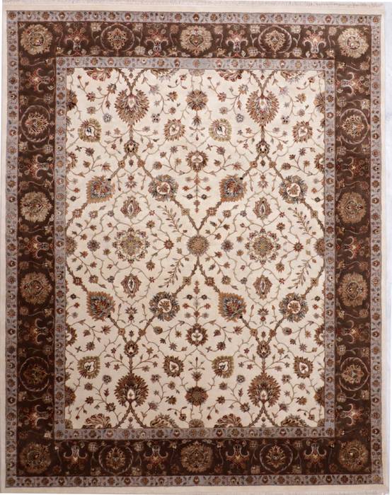Jaipur White Hand Knotted 82 X 103 Area Rug 905-112389 Image 0
