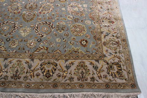 Jaipur Blue Hand Knotted 80 X 101 Area Rug 905-112390 Image 2
