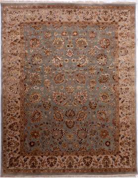 Jaipur Blue Hand Knotted 8'0" X 10'1"  Area Rug 905-112390