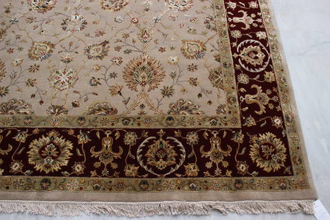 Jaipur Beige Hand Knotted 80 X 102 Area Rug 905-112391 Image 2