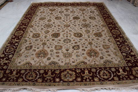 Jaipur Beige Hand Knotted 80 X 102 Area Rug 905-112391 Image 6