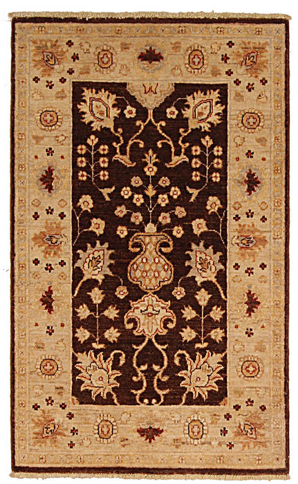 Ziegler Beige Hand Knotted 26 X 41 Area Rug 254-112397 Image 0