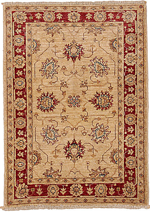 Ziegler Beige Hand Knotted 27 X 38 Area Rug 254-112401 Image 0