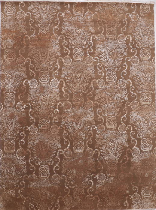 Modern Brown Hand Knotted 92 X 123 Area Rug 905-112406 Image 0