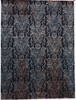Modern Black Hand Knotted 92 X 123  Area Rug 905-112407 Thumb 0