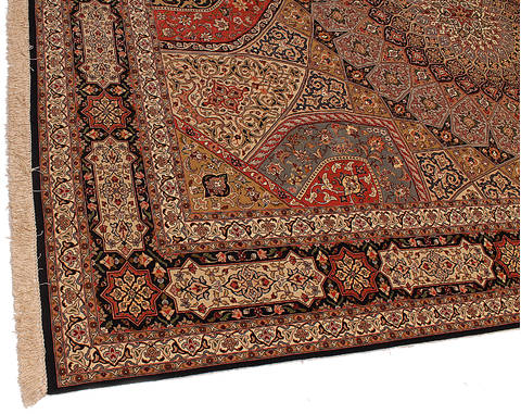 Tabriz Multicolor Hand Knotted 910 X 131 Area Rug 254-112416 Image 5