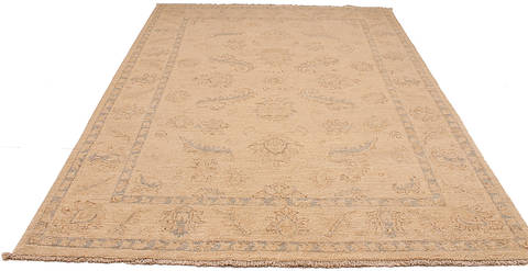 Ziegler Beige Hand Knotted 50 X 66 Area Rug 254-112422 Image 3