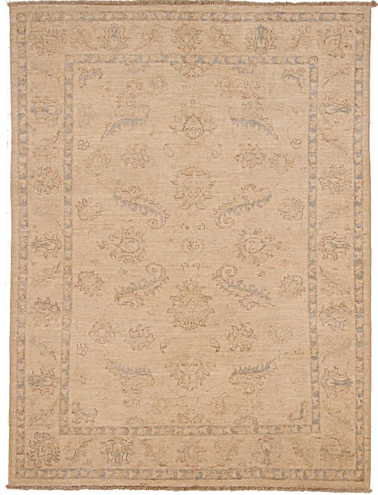 Ziegler Beige Hand Knotted 50 X 66 Area Rug 254-112422 Image 0