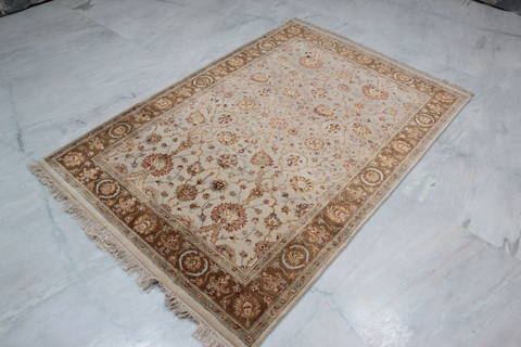 Jaipur Beige Hand Knotted 41 X 61 Area Rug 905-112428 Image 5