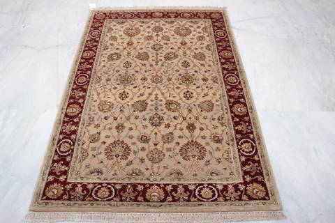 Jaipur Beige Hand Knotted 40 X 60 Area Rug 905-112429 Image 2