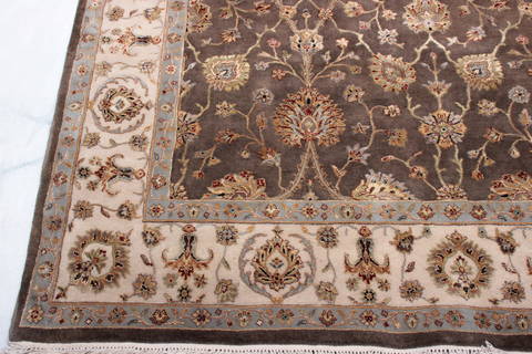 Jaipur Brown Hand Knotted 61 X 92 Area Rug 905-112435 Image 1