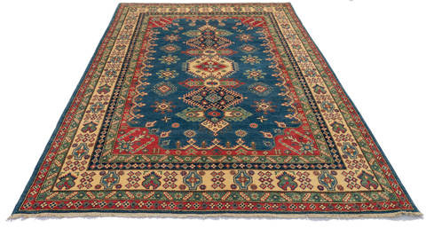 Kazak Blue Hand Knotted 68 X 93 Area Rug 700-112437 Image 1