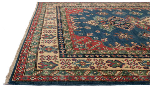 Kazak Blue Hand Knotted 68 X 93 Area Rug 700-112437 Image 4