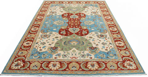 Chobi Blue Hand Knotted 66 X 97 Area Rug 700-112438 Image 1