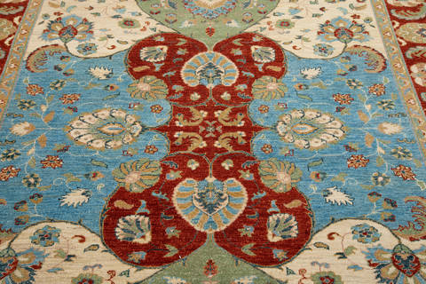 Chobi Blue Hand Knotted 66 X 97 Area Rug 700-112438 Image 3
