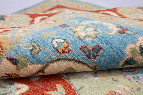 Chobi Blue Hand Knotted 66 X 97 Area Rug 700-112438 Image 5