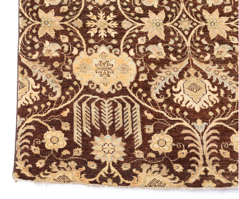 Chobi Brown Hand Knotted 49 X 68 Area Rug 700-112441 Image 4