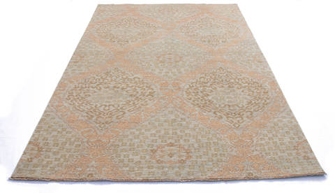 Chobi Beige Hand Knotted 60 X 811 Area Rug 700-112443 Image 1