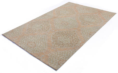 Chobi Beige Hand Knotted 60 X 811 Area Rug 700-112443 Image 3
