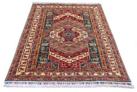 Kazak Multicolor Hand Knotted 311 X 59 Area Rug 700-112445 Image 1