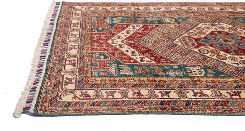 Kazak Multicolor Hand Knotted 311 X 59 Area Rug 700-112445 Image 3