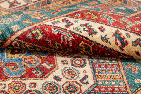Kazak Multicolor Hand Knotted 311 X 59 Area Rug 700-112445 Image 4