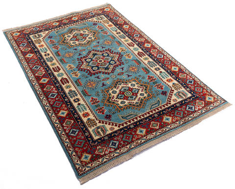 Kazak Blue Hand Knotted 311 X 57 Area Rug 700-112449 Image 2