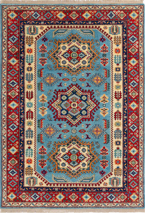 Kazak Blue Hand Knotted 311 X 57 Area Rug 700-112449 Image 0