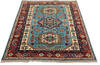 Kazak Blue Hand Knotted 311 X 57  Area Rug 700-112449 Thumb 1