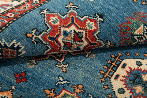 Kazak Blue Hand Knotted 40 X 510  Area Rug 700-112453 Image 2