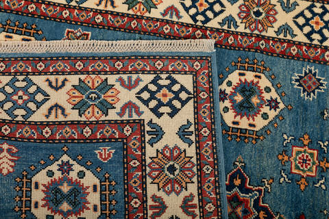 Kazak Blue Hand Knotted 40 X 510  Area Rug 700-112453 Image 3