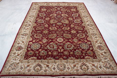 Jaipur Red Hand Knotted 60 X 91 Area Rug 905-112463 Image 2